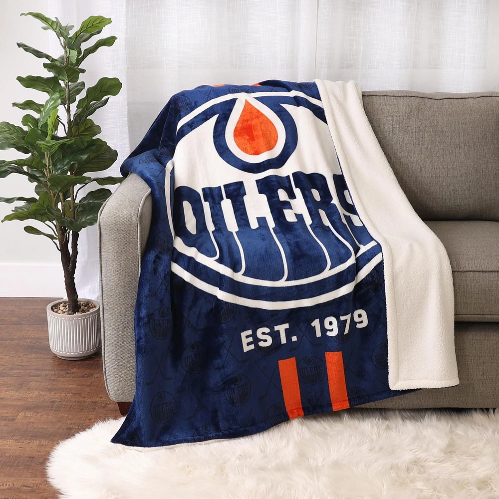 NHL Edmonton Oilers Plush Blanket, (50" x 60")