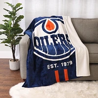 NHL Edmonton Oilers Plush Blanket, (50" x 60")