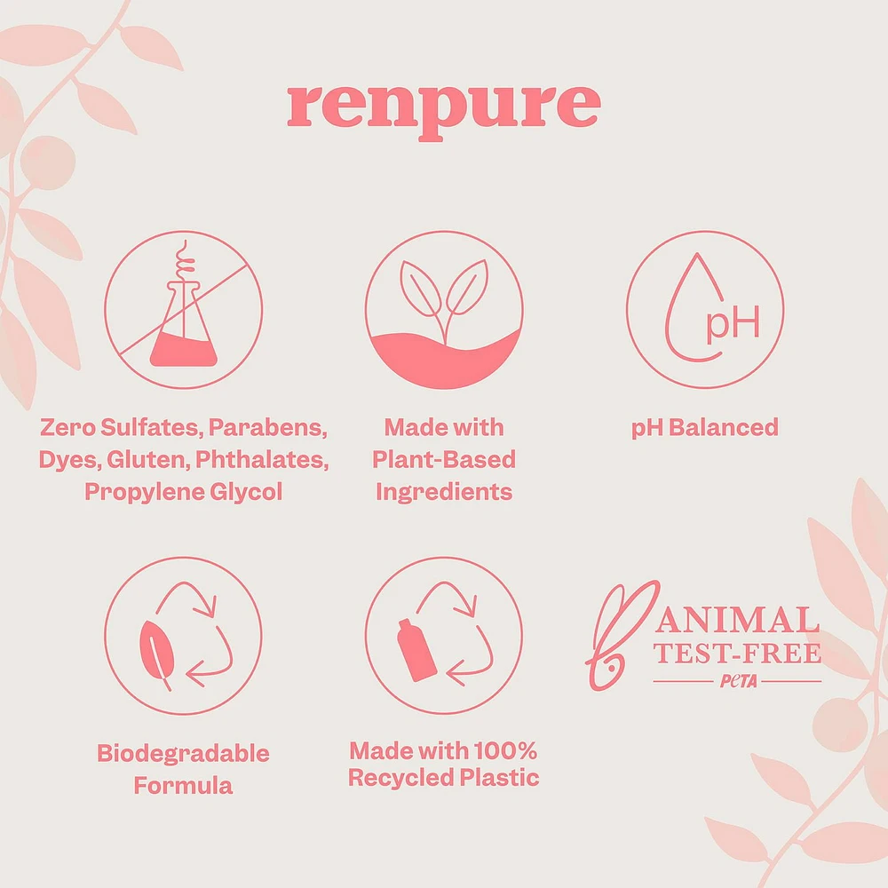 Revitalisant de pamplemousse rose & piviones eclat radieux à base de plantes de Renpure