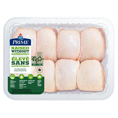 Hauts de cuisse de poulet avec os Élevé sans antibiotiques Prime
