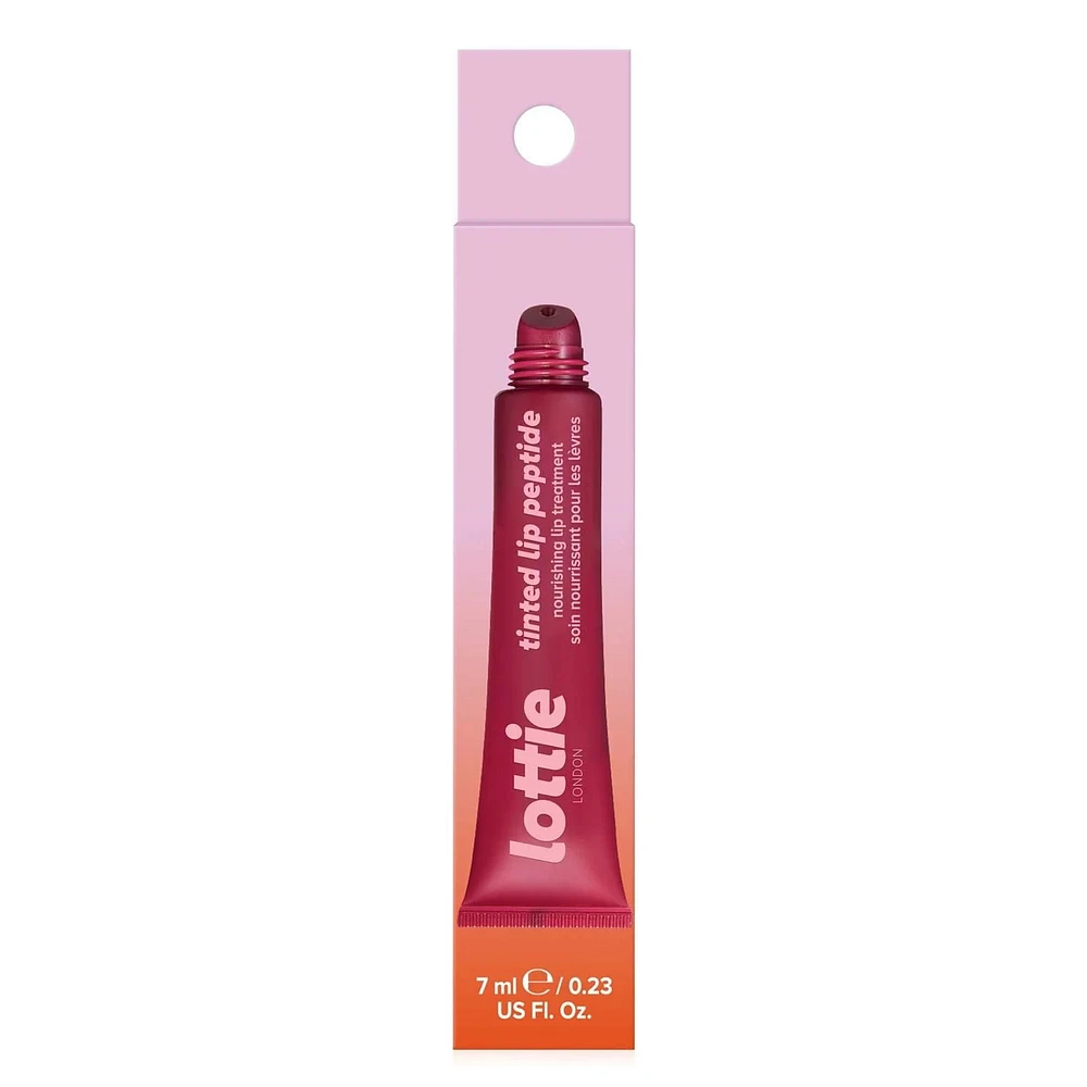 Lottie London - Lèvres teintées Peptide Confiture de Framboise - Baume à lèvres hydratant et repulpant pour les baies - 0.23 Fl oz