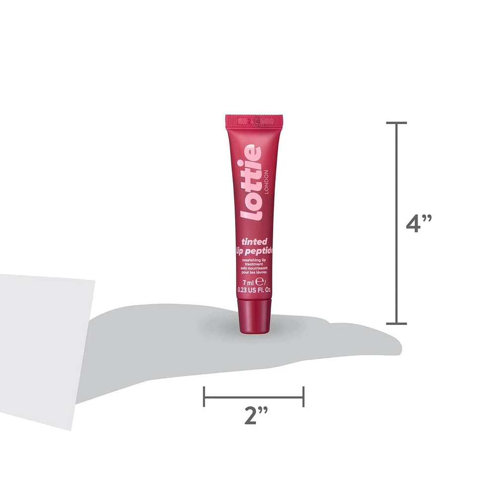 Lottie London - Lèvres teintées Peptide Confiture de Framboise - Baume à lèvres hydratant et repulpant pour les baies - 0.23 Fl oz