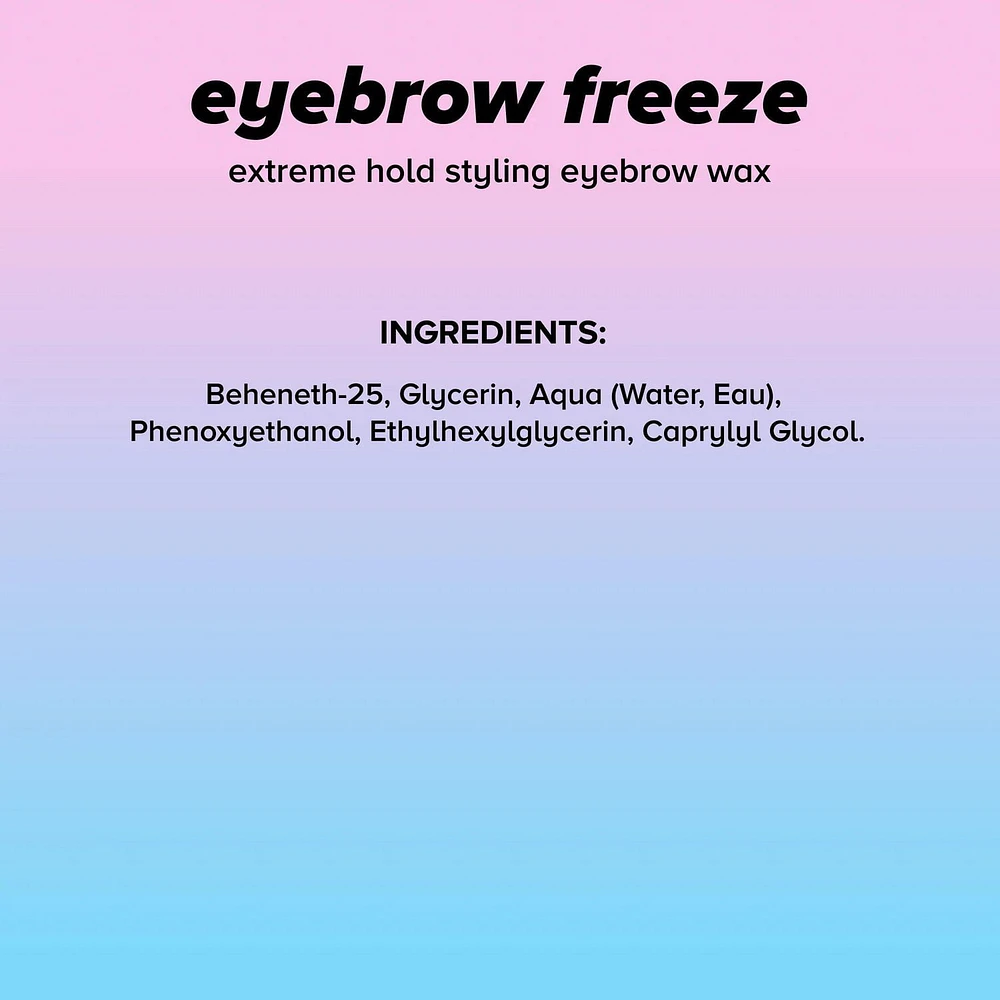 Lottie London - Everybrow Freeze - Cire à sourcils stylisante à tenue extrême - Transparente