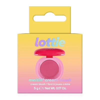 Lottie London - Meltin' Cream Blush - Super Sheer Creamy Cheek Tint - Rose Blush - 0.17 Oz.