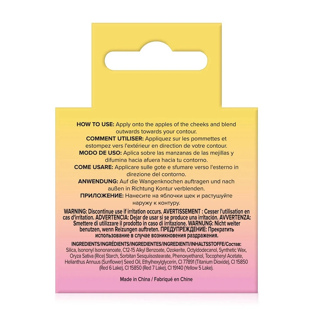 Lottie London - Meltin' Cream Blush - Super Sheer Creamy Cheek Tint - Rose Blush - 0.17 Oz.