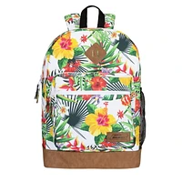 Genuine Dickies White Tropical printed Varsity Backpack, Tropical Varsity Backpack