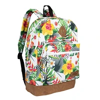 Genuine Dickies White Tropical printed Varsity Backpack, Tropical Varsity Backpack