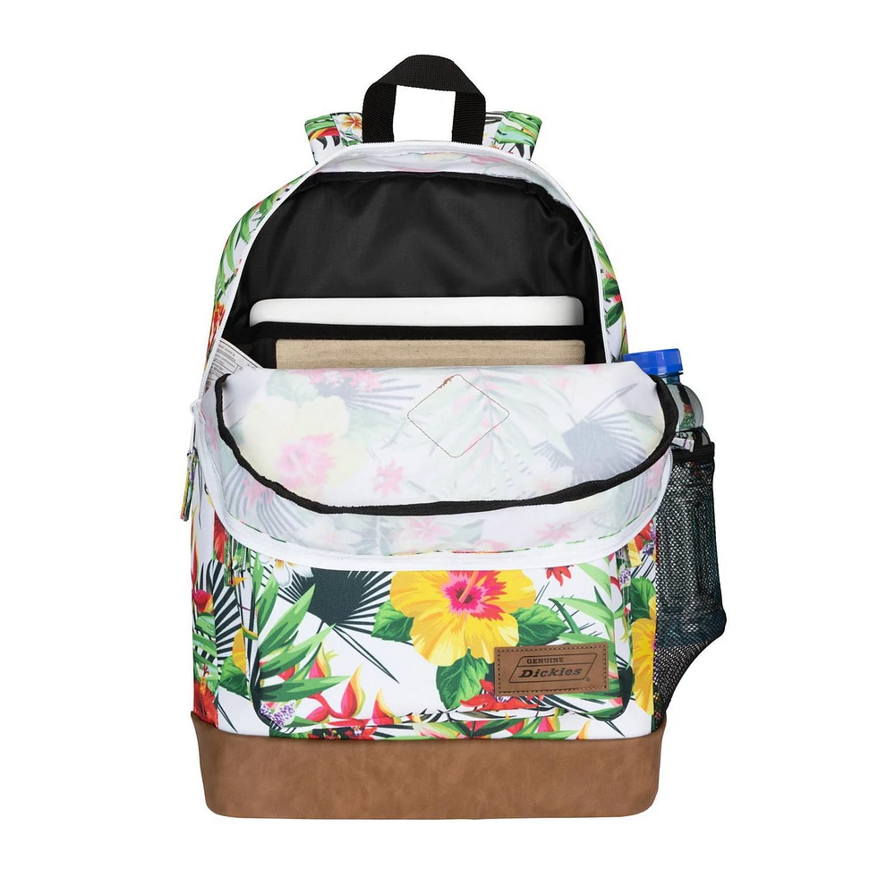 Genuine Dickies White Tropical printed Varsity Backpack, Tropical Varsity Backpack