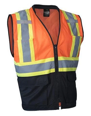 Gilet de sécurité Forcefield pour hommes avec fermeture à glissière sur le devant