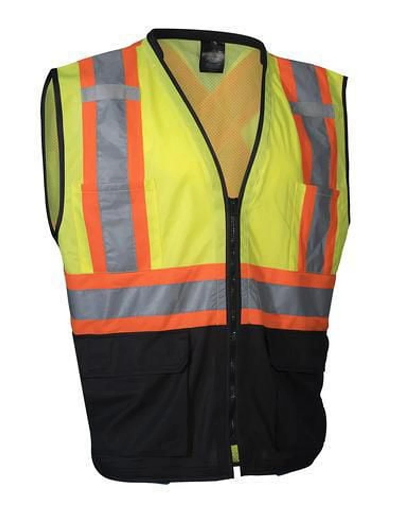 Forcefield Men's Safety Vest with Zipper Front