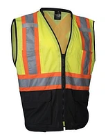 Forcefield Men's Safety Vest with Zipper Front