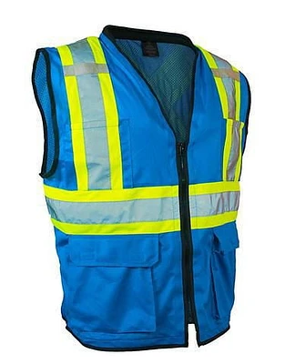 Gilet de sécurité Forcefield pour hommes avec fermeture à glissière sur le devant