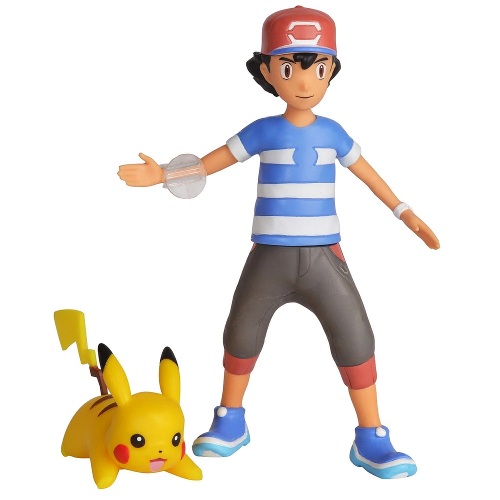 Pokemon - 4.5" Ash with 2" Pikachu Battle Action Figure