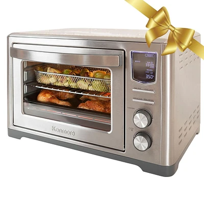 Kenmore 11-in-1 Digital Air Fryer Toaster Oven, Fast preheating with Automatic Timer Air Fryer Oven,1700W Cool-touch Stainless steel.