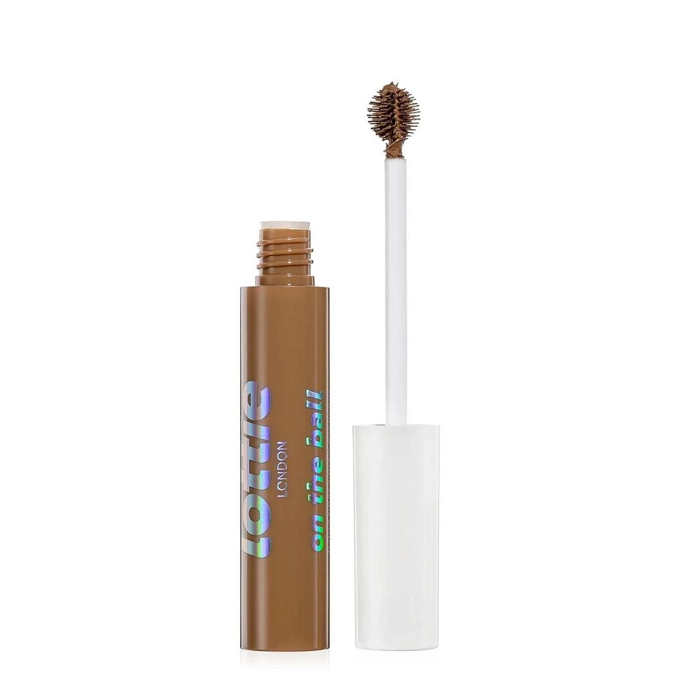 Lottie London - On The Ball in Medium Brown - Fixing Fiber Tinted Brow Gel - 0.10 Fl oz