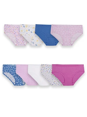 Fruit of the Loom Girls 100% Ringspun Cotton Hipster Underwear, 9-Pack