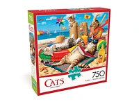 Buffalo Games Cats Beachcombers 750 Piece Jigsaw Puzzle