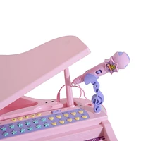 Qaba Mini Pink Electronic Musical Piano