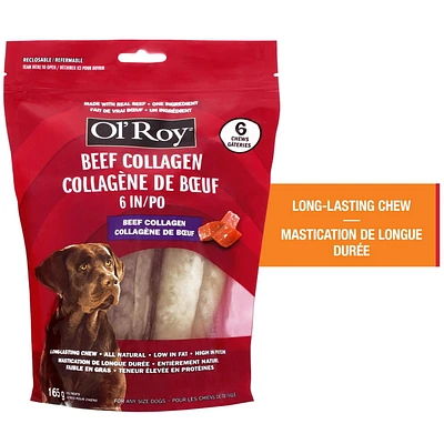 Ol’ Roy 6” Beef Collagen Sticks, 6 Chews (165 g)