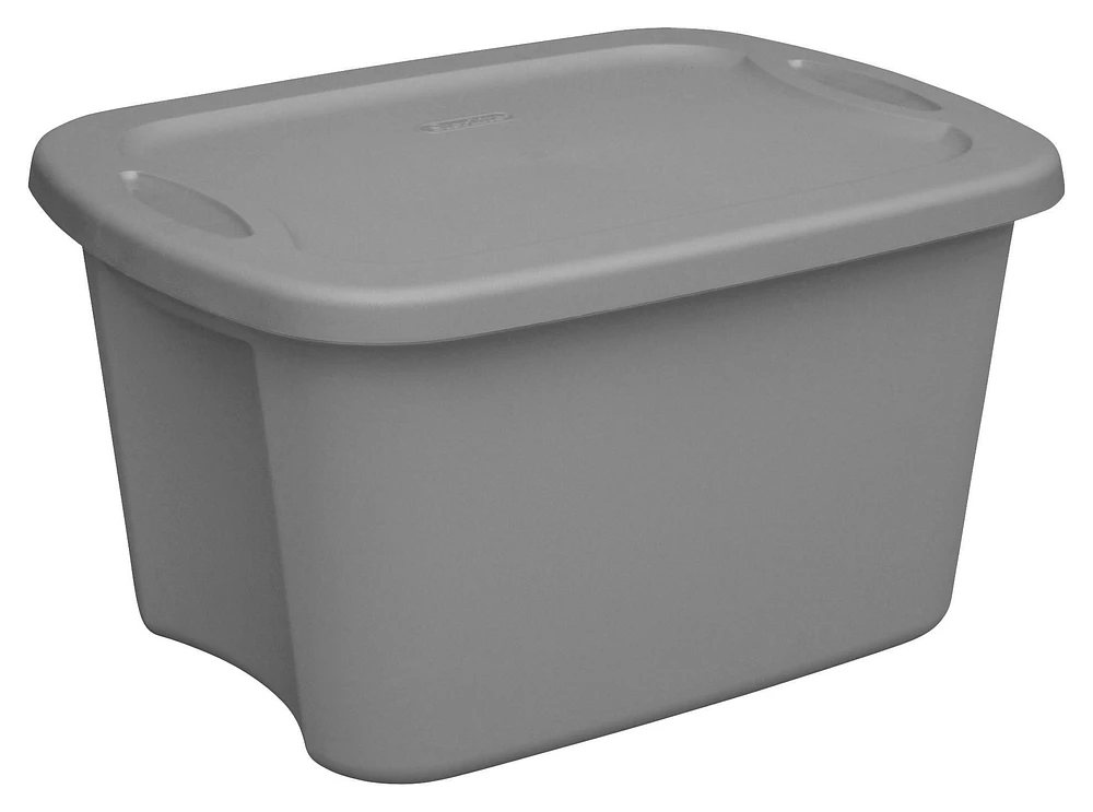 Sterilite 19L Tote Box- Gray, 19L