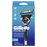 Gillette ProGlide Men's Razor, Handle + 3 Blade Refills