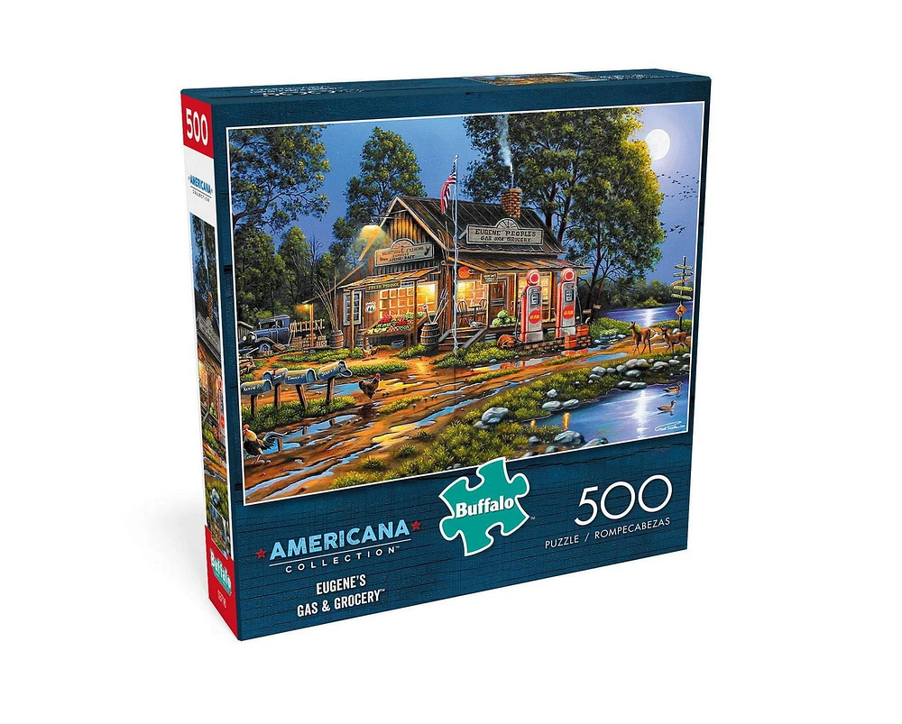 Buffalo Games Americana Eugene's Gas & Grocery 500 Piece Jigsaw Puzzle