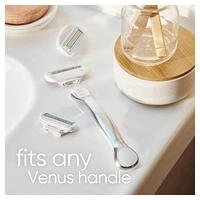 Gillette Venus Deluxe Smooth Sensitive Women's Razor, Handle + 3 Blade Refills