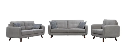 Topline Home Furnishings 3-piece Set: Sofa, Loveseat, & Chair