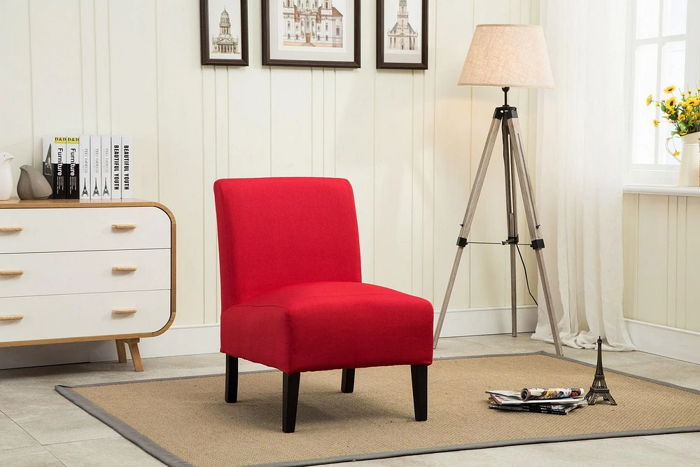 Topline Home Furnishings Red Slipper Accent Chair