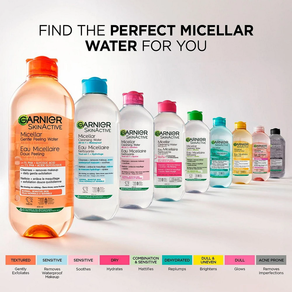 Garnier Micellar Water, Makeup Remover, All-In One Cleanser, with Vitamin C, 700 mL