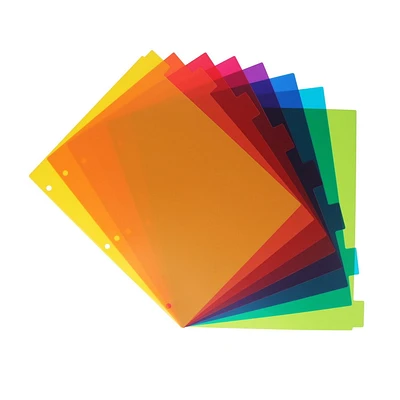 Poly 8 Tab Dividers, 8 Tab Divider