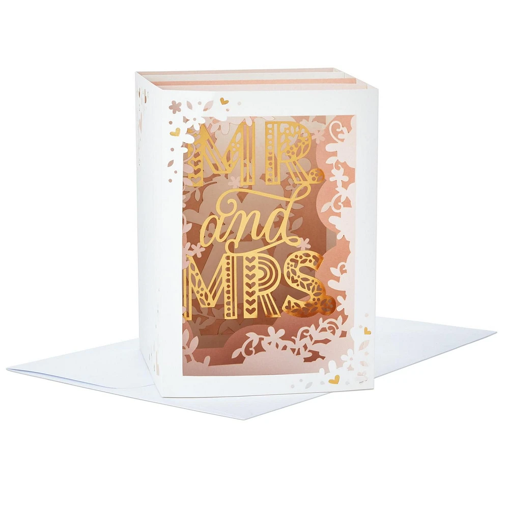 Hallmark Paper Wonder Pop Up Wedding Card (Mr. and Mrs.)