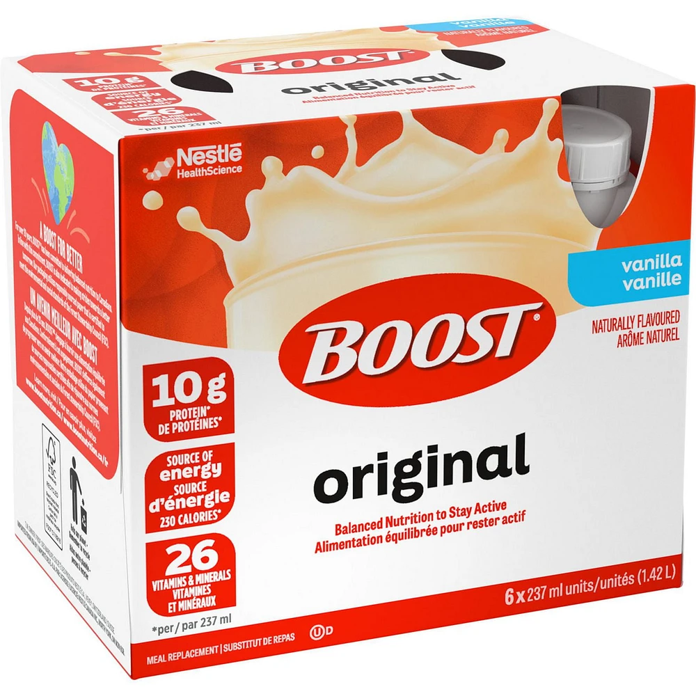 BOOST Original Meal Replacement Drink – Vanilla, 6 x 237 ml, 6 x 237 ML