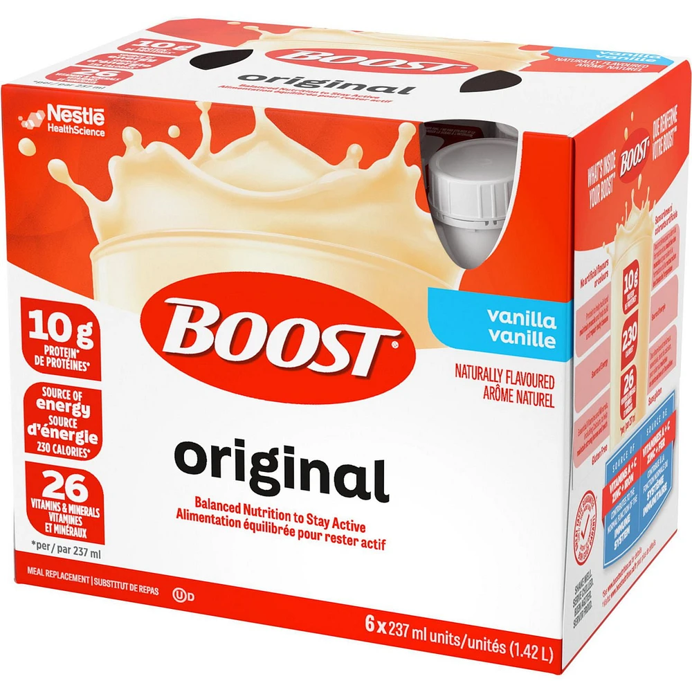 BOOST Original Meal Replacement Drink – Vanilla, 6 x 237 ml, 6 x 237 ML