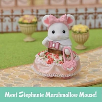 Calico Critters Fashion Playset Sugar Sweet Collection, Dollhouse Playset with Marshmallow Mouse Figure and Fashion Accessories