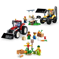 LEGO City Big Wheel Gift Set 66772, 2 in 1 Tractor and Construction Digger Building Toy Plus Farm Garden & Scarecrow Bonus Pack, Great  Christmas Gift for Boys and Girls Ages 5 and up