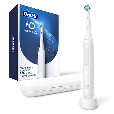 Brosse à dents électrique Oral-B iO Series 4 avec (1) brossette, rechargeable, blanc 1CT
