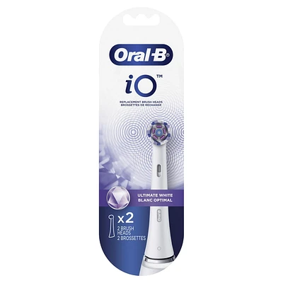 Oral-B iO Ultimate White Replacement Brush Heads, White