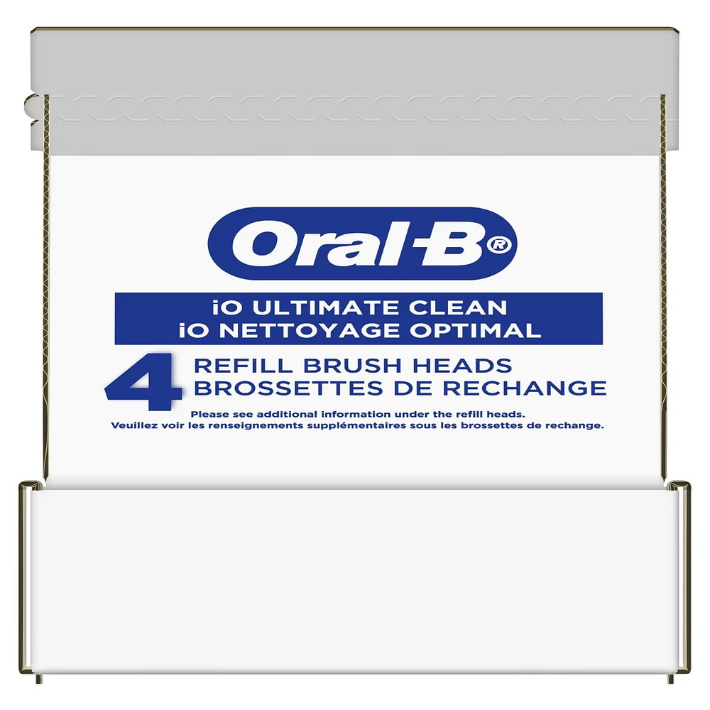 Oral-B iO Ultimate Clean Replacement Brush Heads, White, 4CT