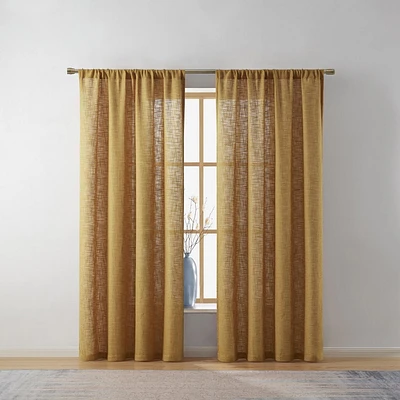 Better Homes & Gardens Panneau de Rideau Filtrant la Lumière Tissé Flammé, 132 x 213 cm Rideau Flammé Texturé