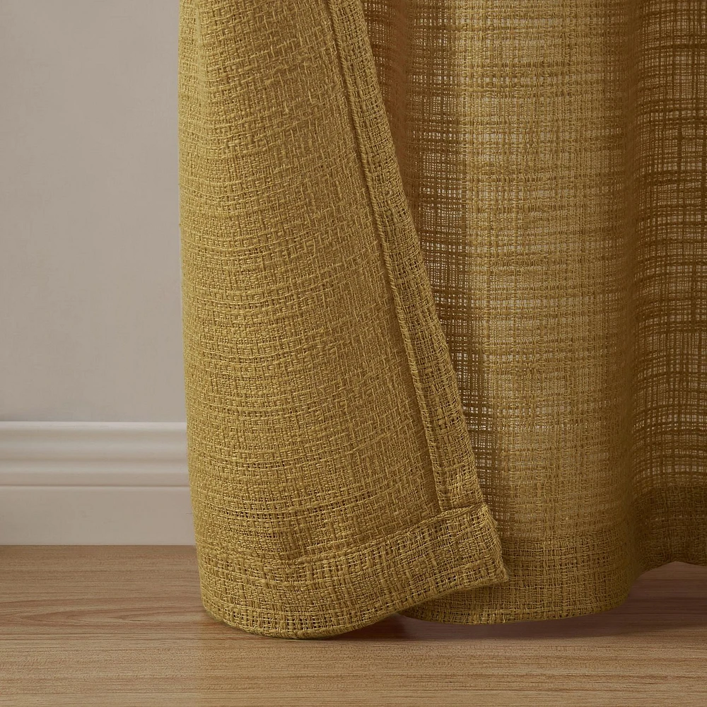 Better Homes & Gardens Panneau de Rideau Filtrant la Lumière Tissé Flammé, 132 x 213 cm Rideau Flammé Texturé