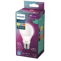 PHILIPS LED 60W A19 SceneSwitch bulbTunable White 2200K/2700K/5000K Non-Dimmable LED Light Bulb, Philips LED 60W SS Bulb