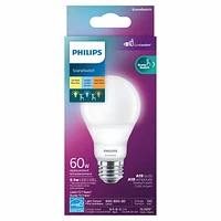 PHILIPS LED 60W A19 SceneSwitch bulbTunable White 2200K/2700K/5000K Non-Dimmable LED Light Bulb, Philips LED 60W SS Bulb