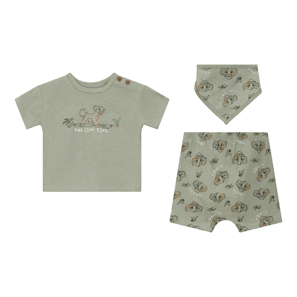 Disney Lion King Shorts Set w/Bib