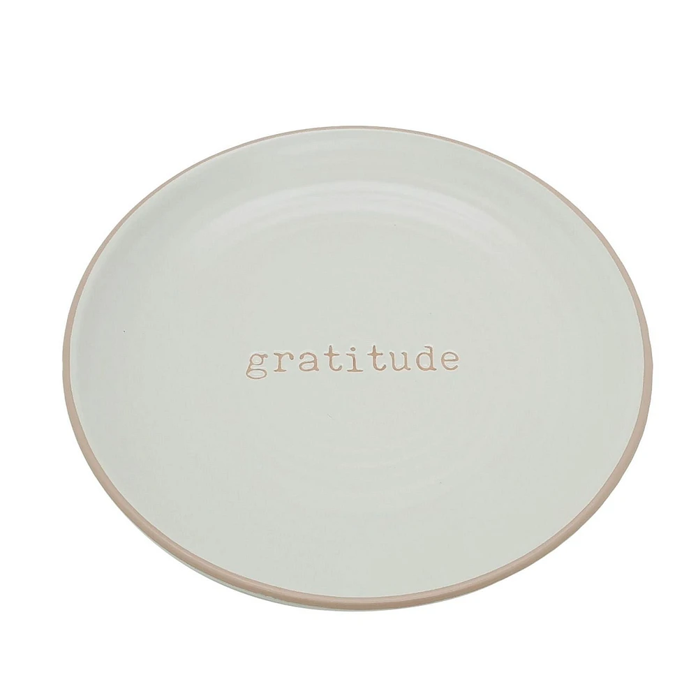 Hometrends Stoneware Appetizer Plates, Aragon, 7.5" dia.