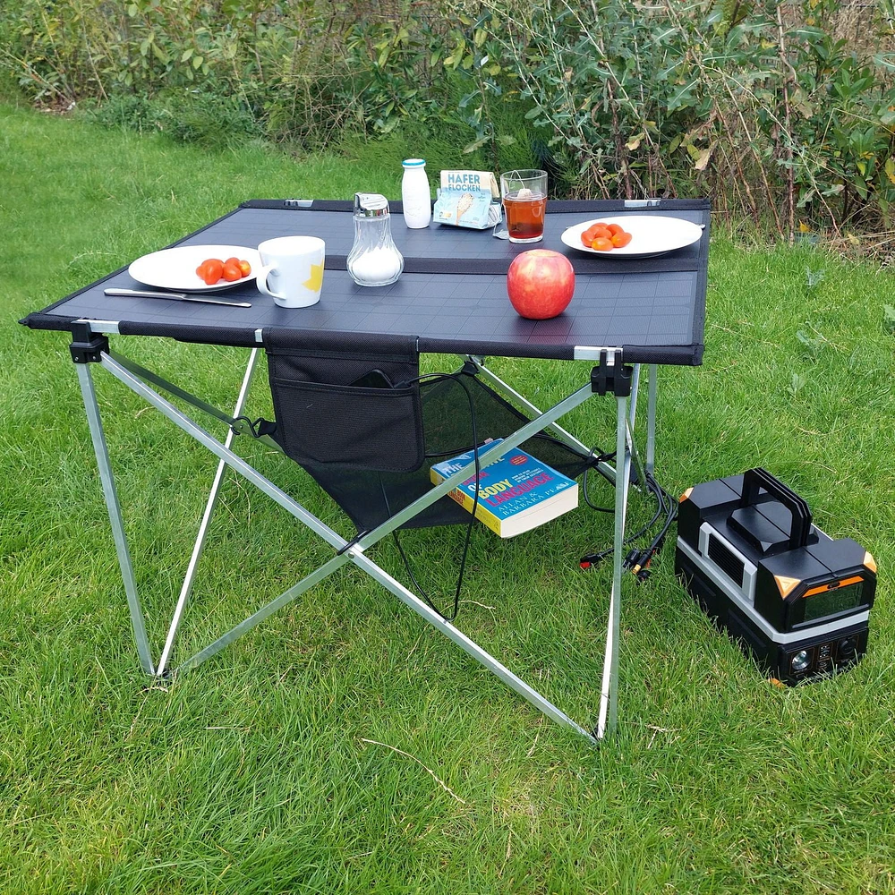 Technaxx Foldable Solar Camping Table 60W TX-252 - Black