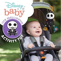 Kids Preferred Disney Baby Nightmare Before Christmas Jack Skellington On The Go Activity Toy with Teether, On The Go Clip, Bell Chime, and Pull Through Arms