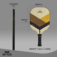 Strato Tournament Series Fiberglass Pickleball Paddle - Power Edition, 7.5 oz -by Orca