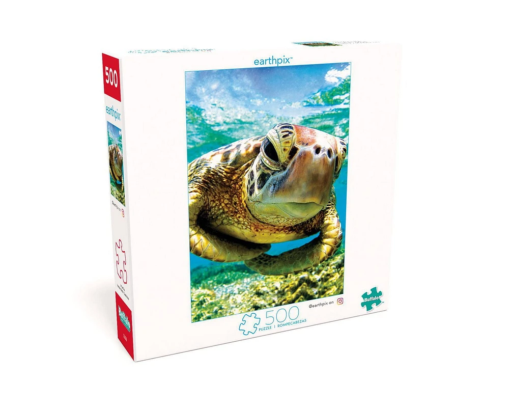 Buffalo Games Earthpix Turtle Swimmer 500 Piece Jigsaw Puzzle