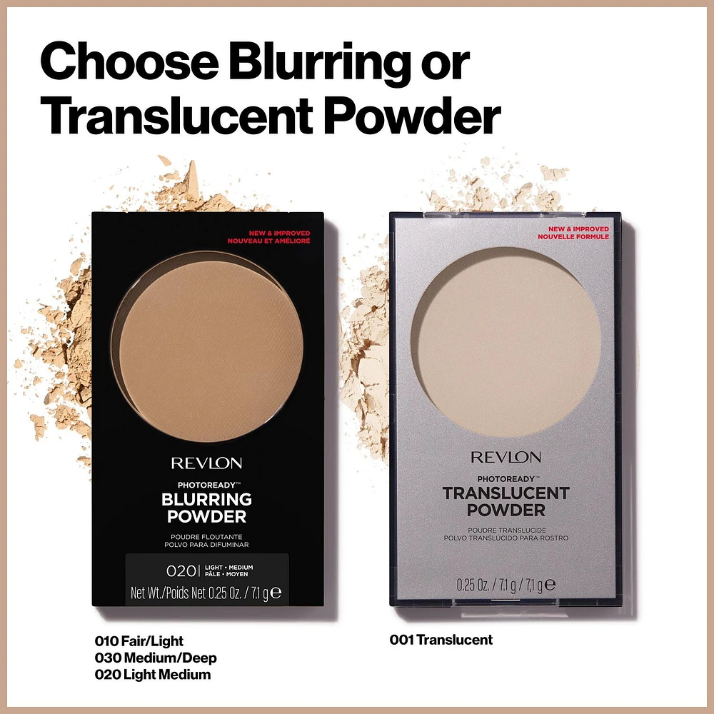 Poudre fixatrice floutante Revlon PhotoReady, longue tenue, couvrance totale, 7,1 g PHOTO PRESSÉE PWD 0,172 lb